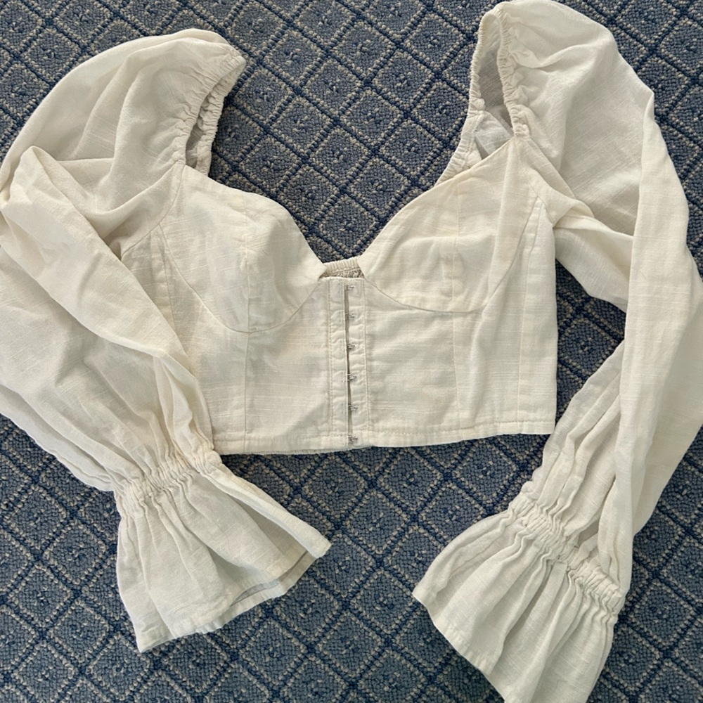 Urban Outfitters White Textured Top